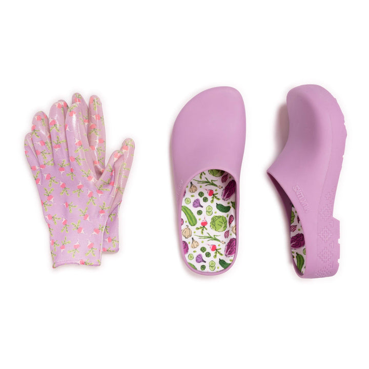 MUK LUKS Women's Spring Garden Clog and Bonus Glove Set