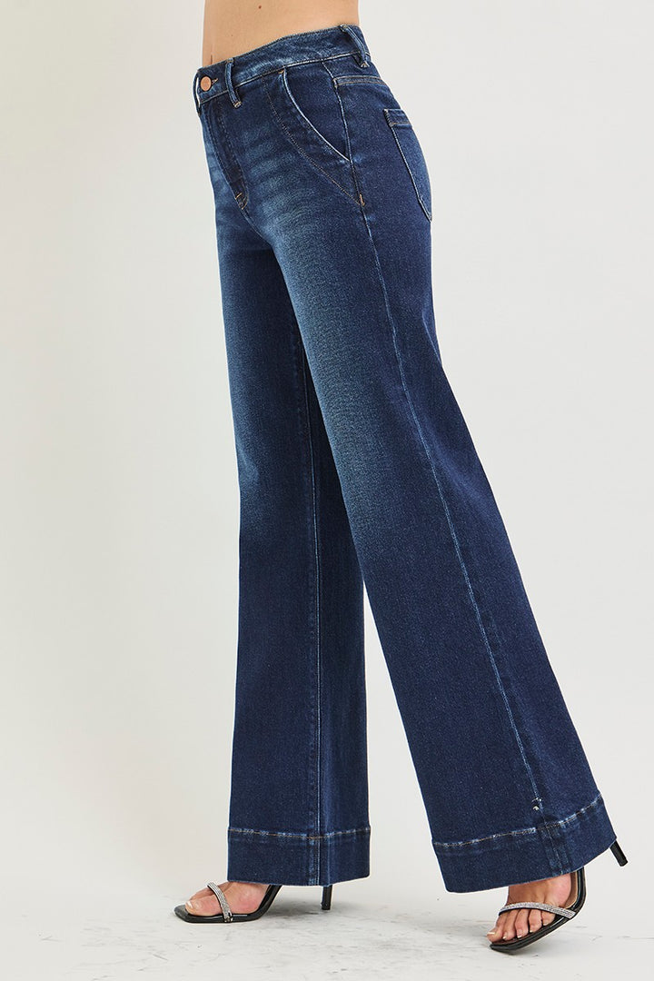 Risen Dark Hi Rise Trouser Wide Leg
