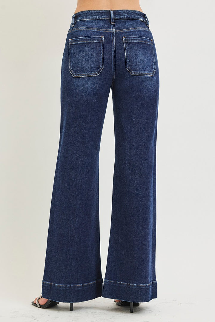 Risen Dark Hi Rise Trouser Wide Leg