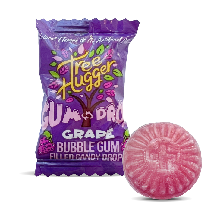 Tree Hugger Bubble Gum Filled Candy Drops 25 CT BAG