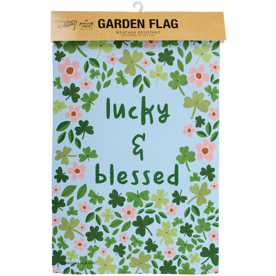 Lucky & Blessed Garden Flag