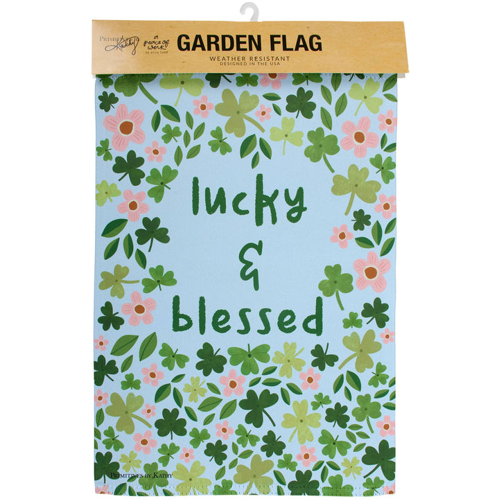 Lucky & Blessed Garden Flag