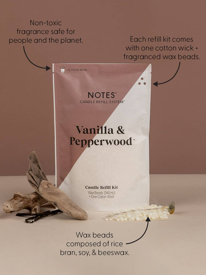 Vanilla & Pepperwood  | NOTES | Candle Refill