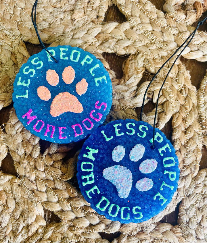 Less People More Dogs Car Freshie 