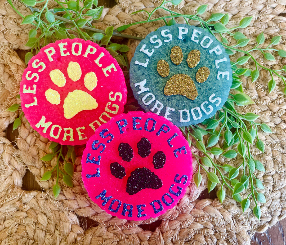 Less People More Dogs Car Freshie 