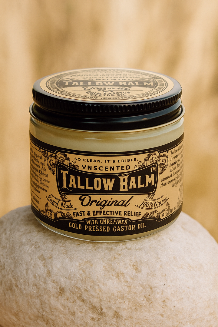 Tallow Balm Original- Unscented with Organic Castor Oil