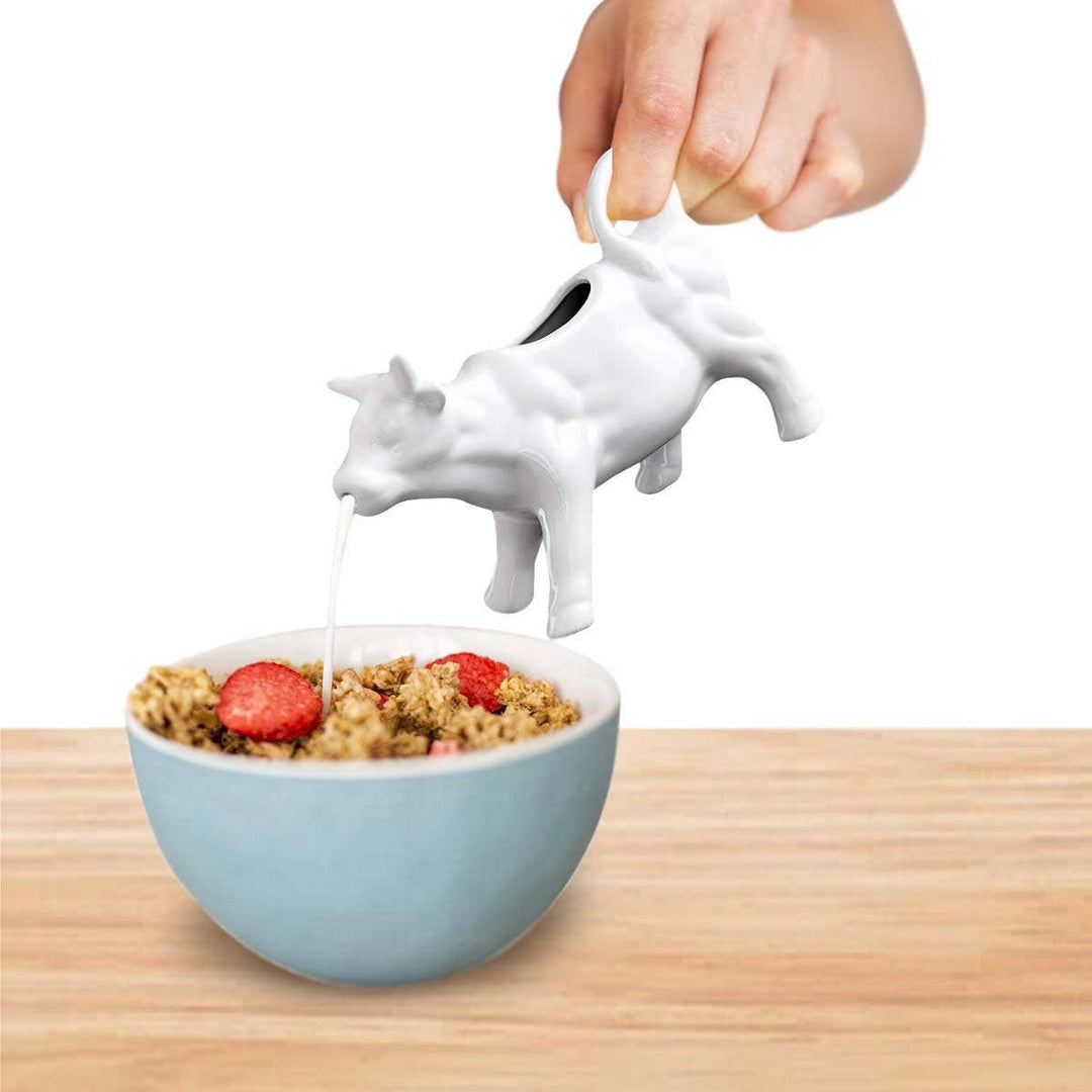 HIC Kitchen Cow Creamer With Handle, 6oz