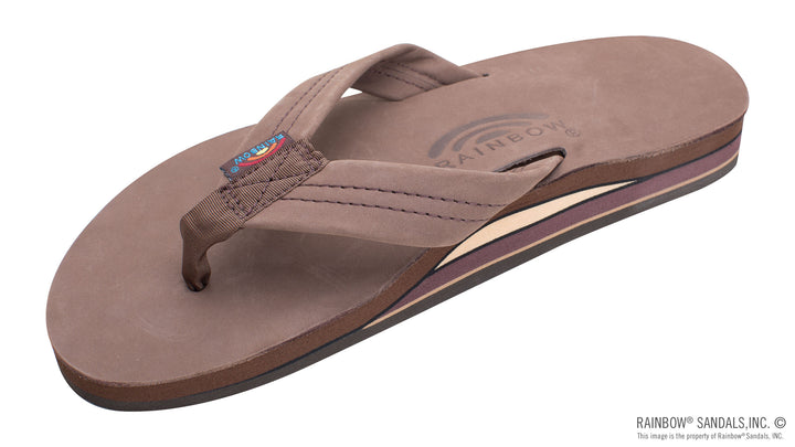 Mens Double Layer Premier Leather with Arch Support