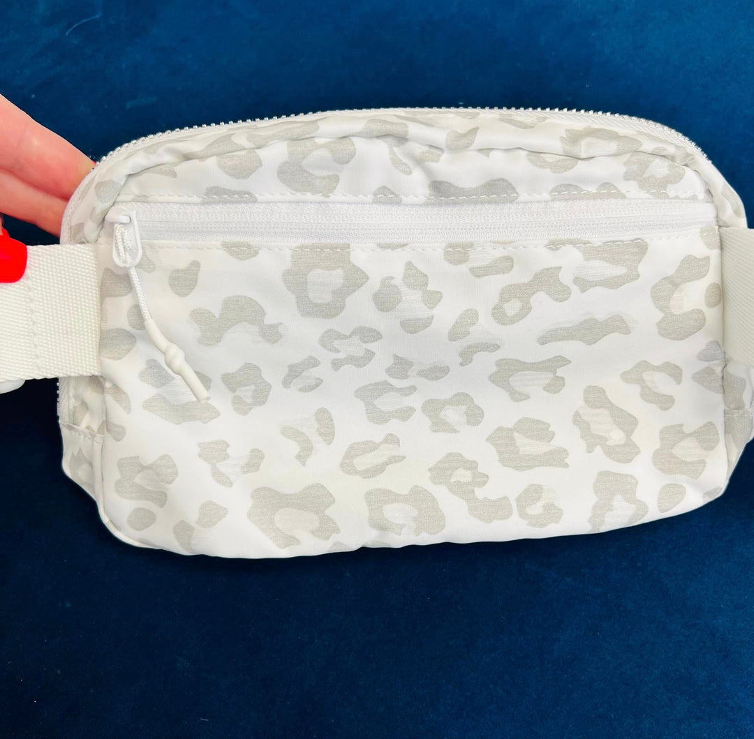 White Leopard Bum Bag - Extd Strap