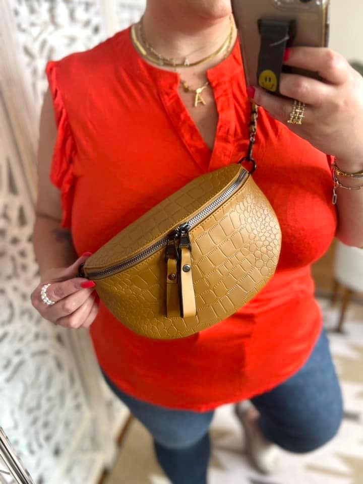 Camel Crossbody Fanny Bag