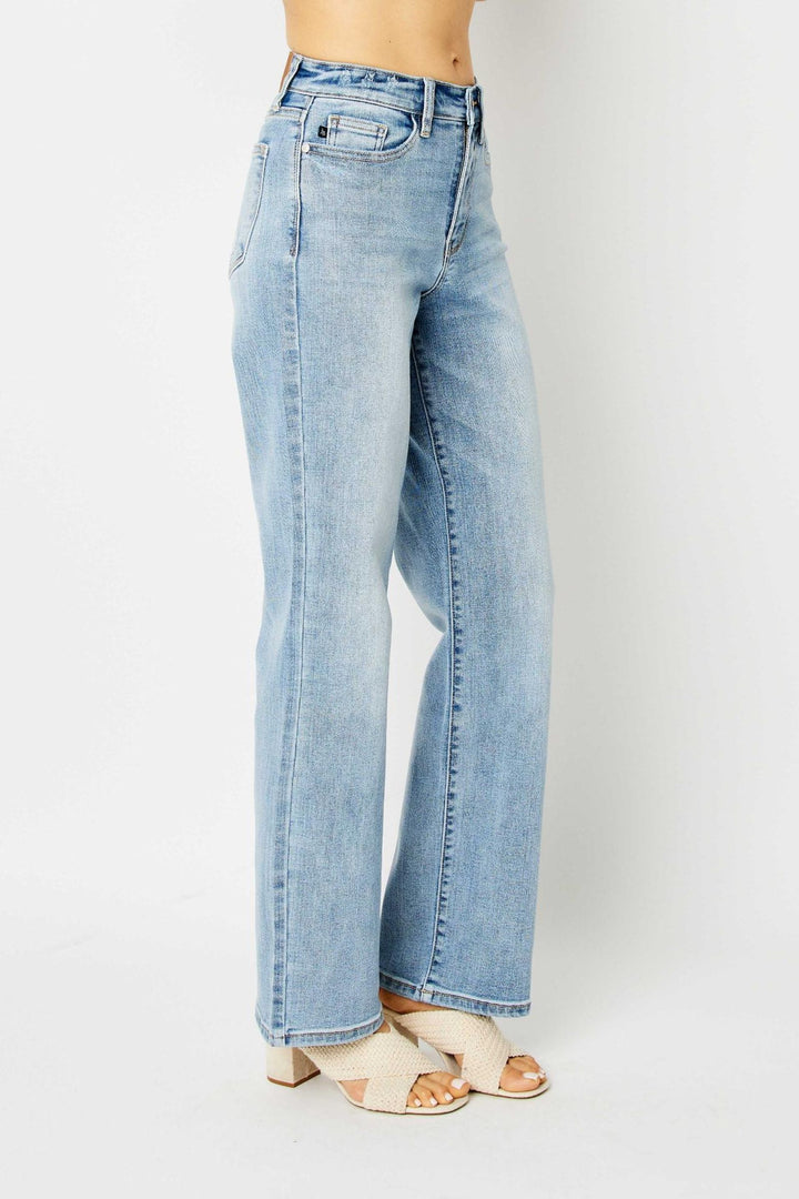 Judy Blue High Waist Light Wash Straight