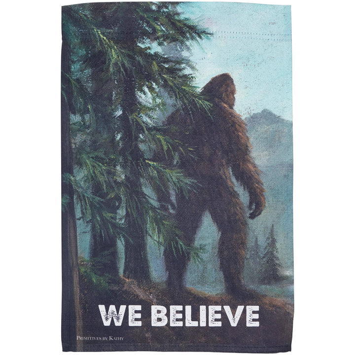 We Believe Bigfoot Garden Flag