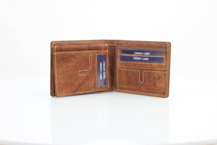 American Bison Oil Pull Up Top Flap Bifold 15729