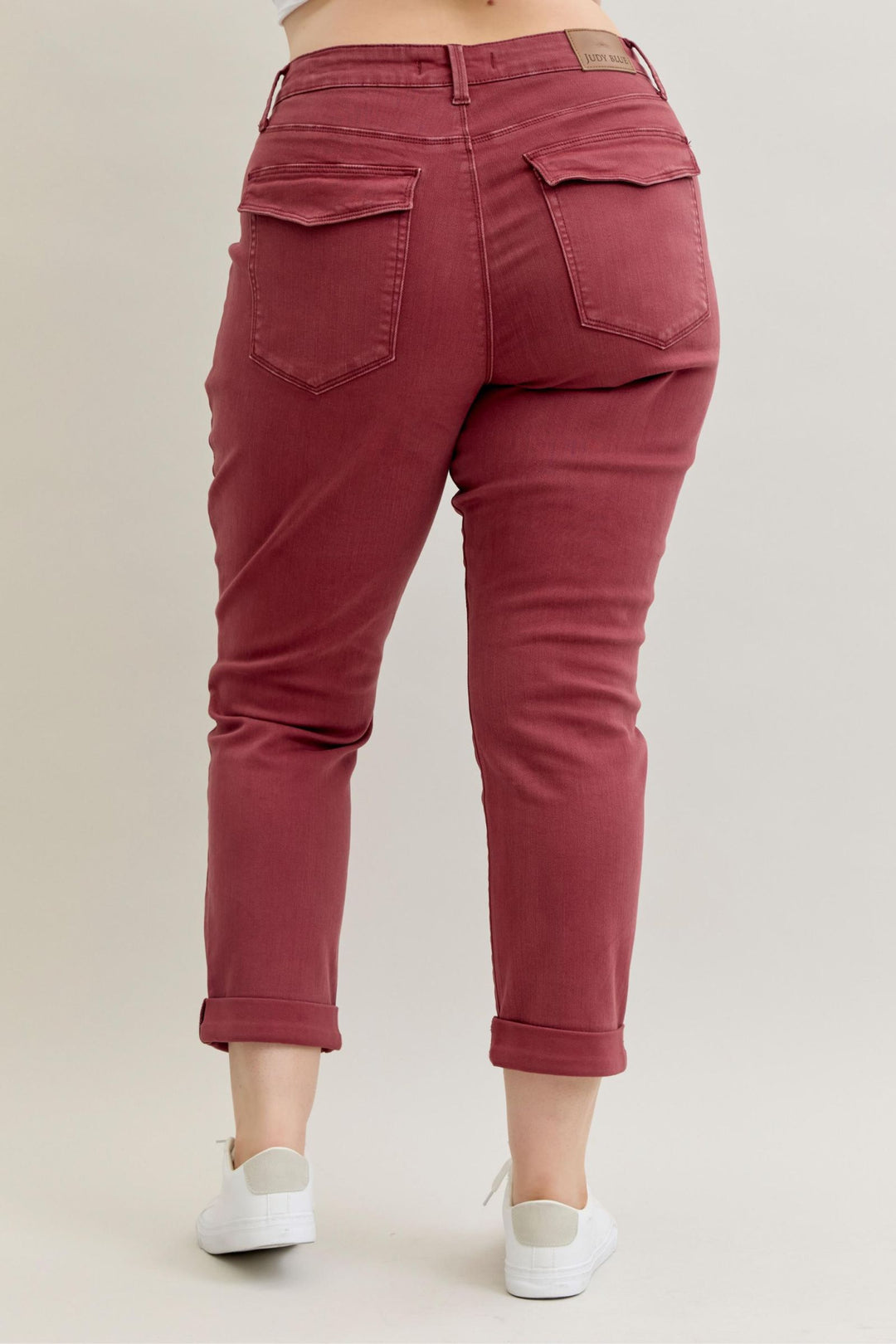 Judy Blue Maroon Cuffed Jogger