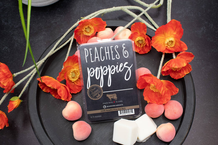 5.5 oz Wax Melts: Peaches & Poppies