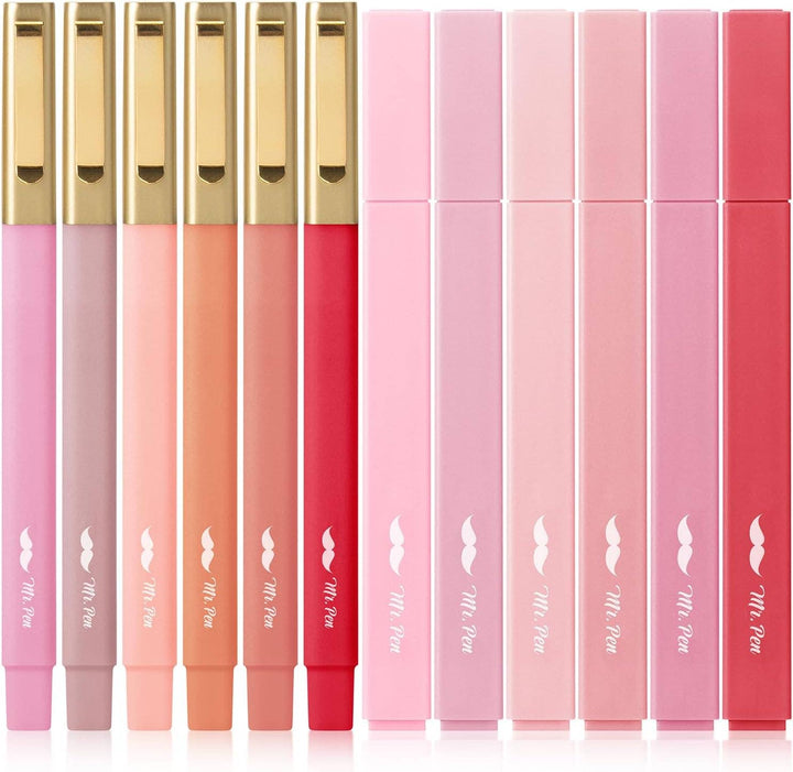 Mr. Pen Aesthetic Highlighters & Pens - 12 Pack