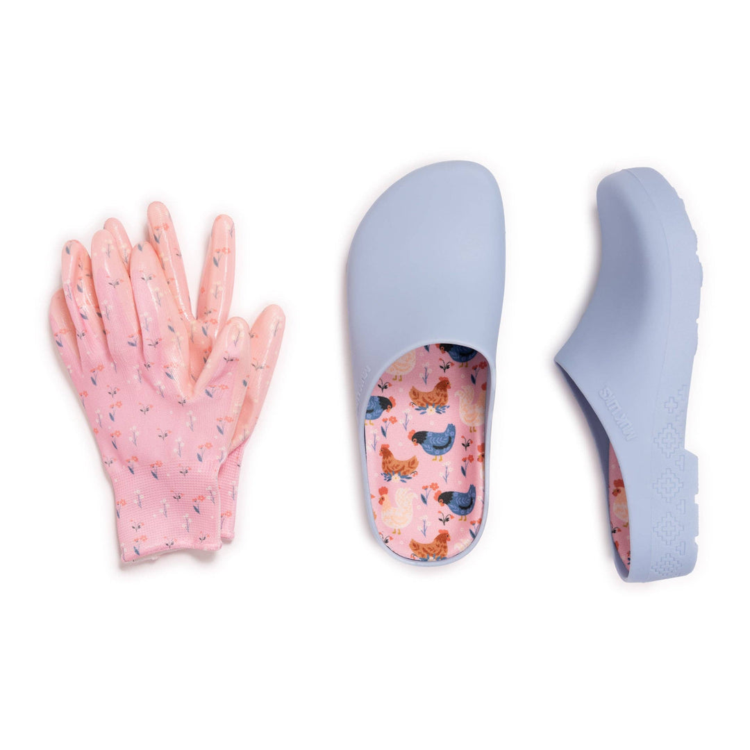 MUK LUKS Women's Spring Garden Clog and Bonus Glove Set