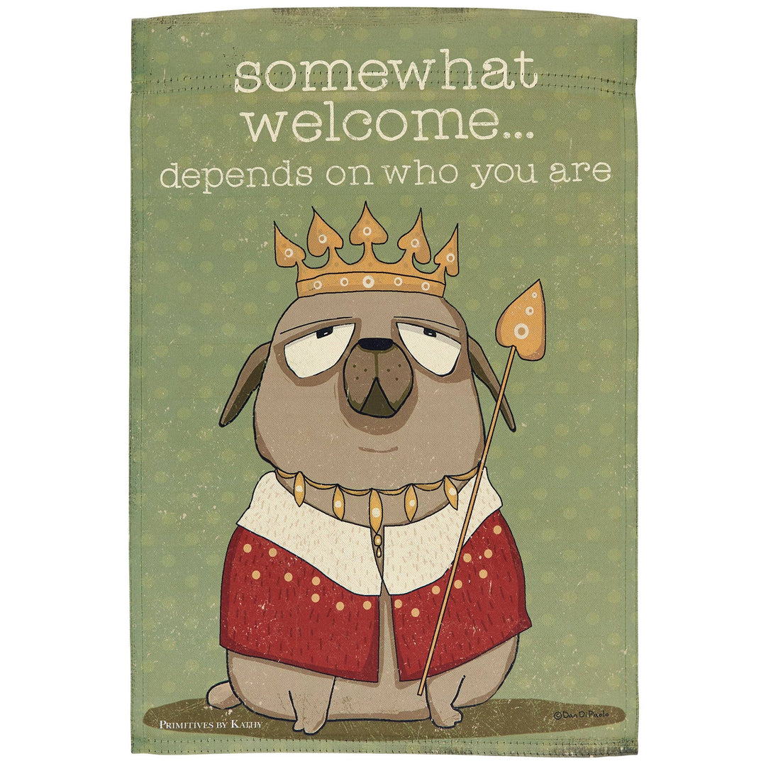 Somewhat Welcome Garden Flag