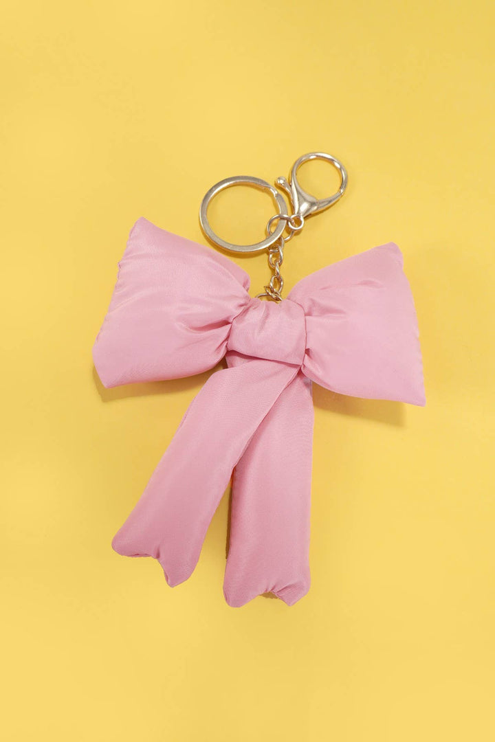 TRENDING PUFFY BOW RIBBON BAG CHARM KEYCHAIN