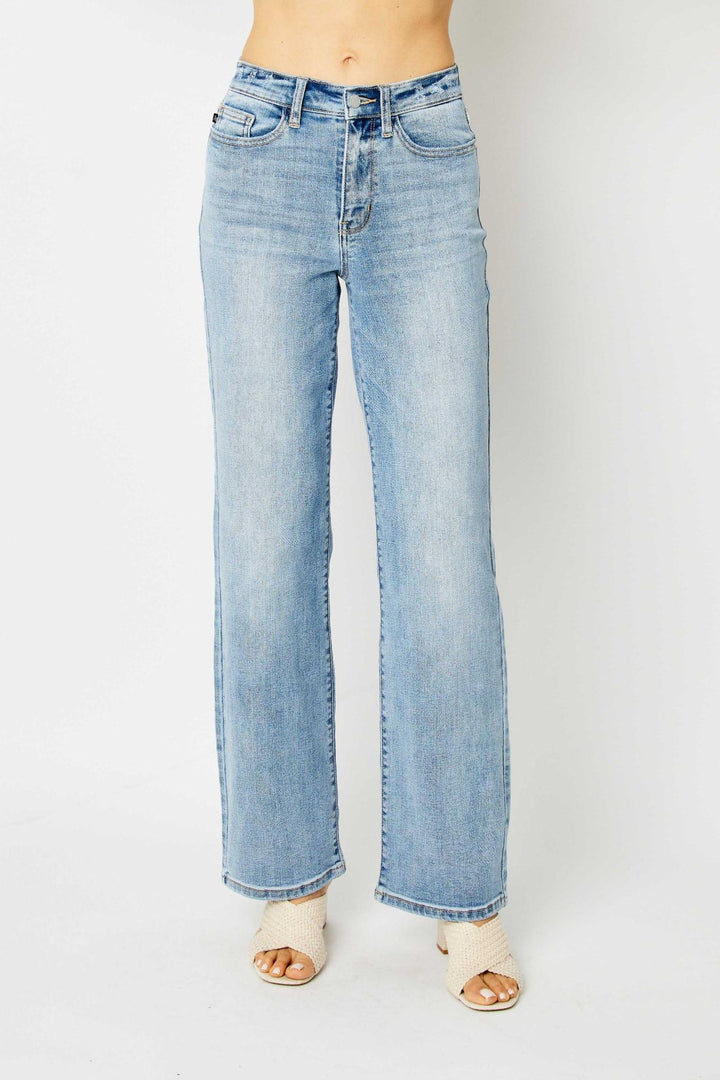 Judy Blue High Waist Light Wash Straight