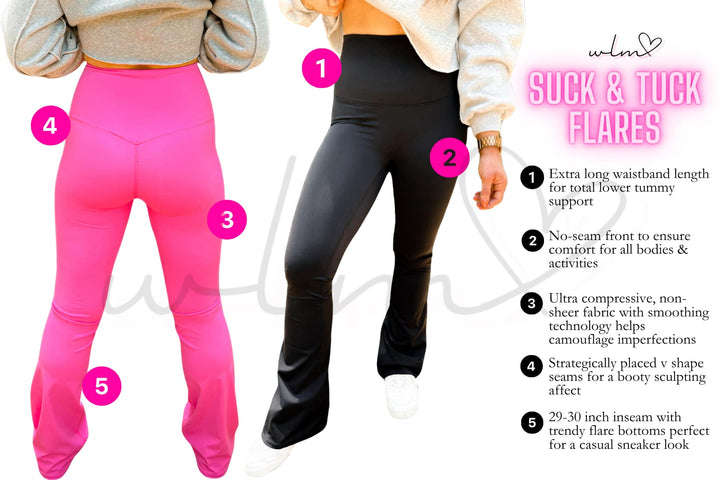 Suck & Tuck Flare Leggings