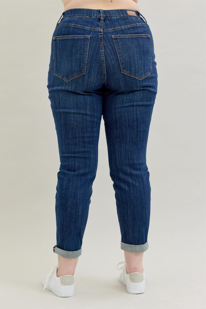 Judy Blue Dark Slim Fit Cuffed Jegging