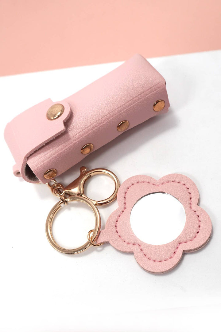 VEGAN LEATHER LIP BAG CHARM KEYCHAINS