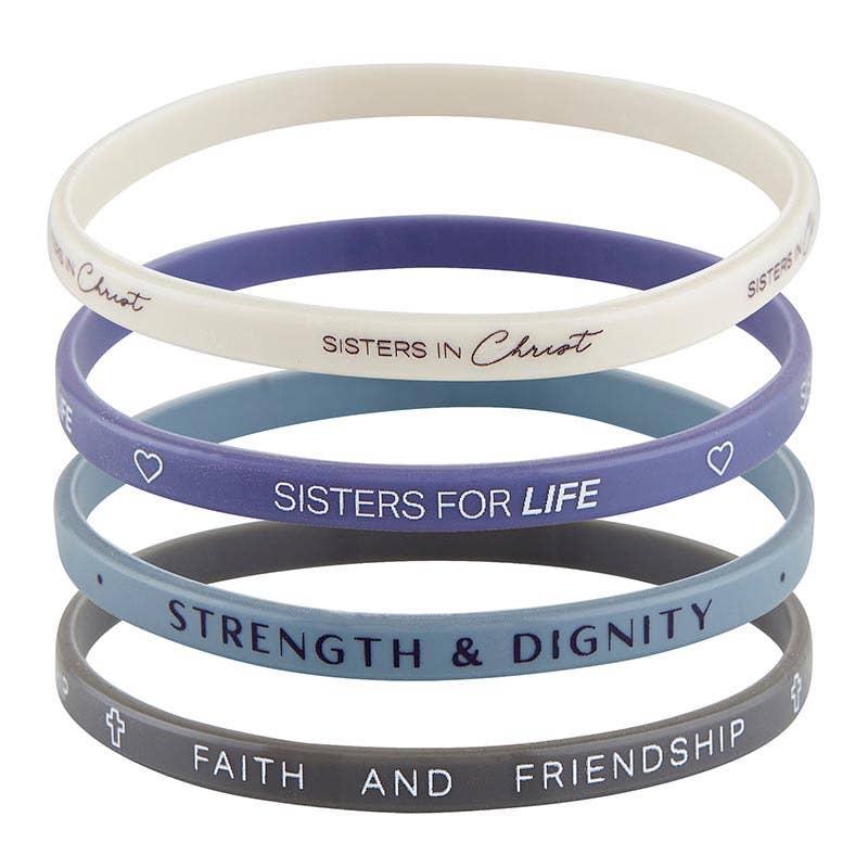 Silicone Bracelet - Sisters In Christ - 4pc