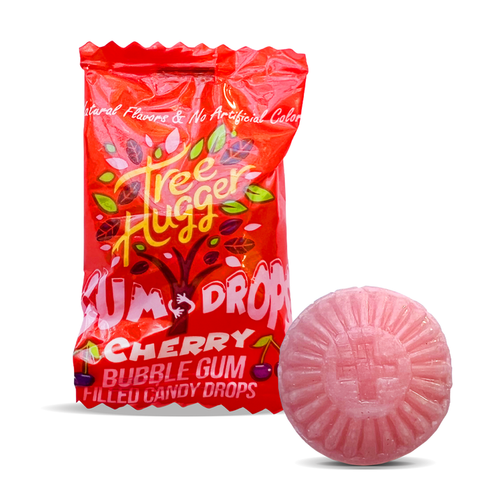 Tree Hugger Bubble Gum Filled Candy Drops 25 CT BAG
