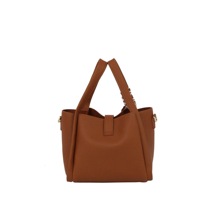 Checkered Scarf Accent Lock Mini Tote
