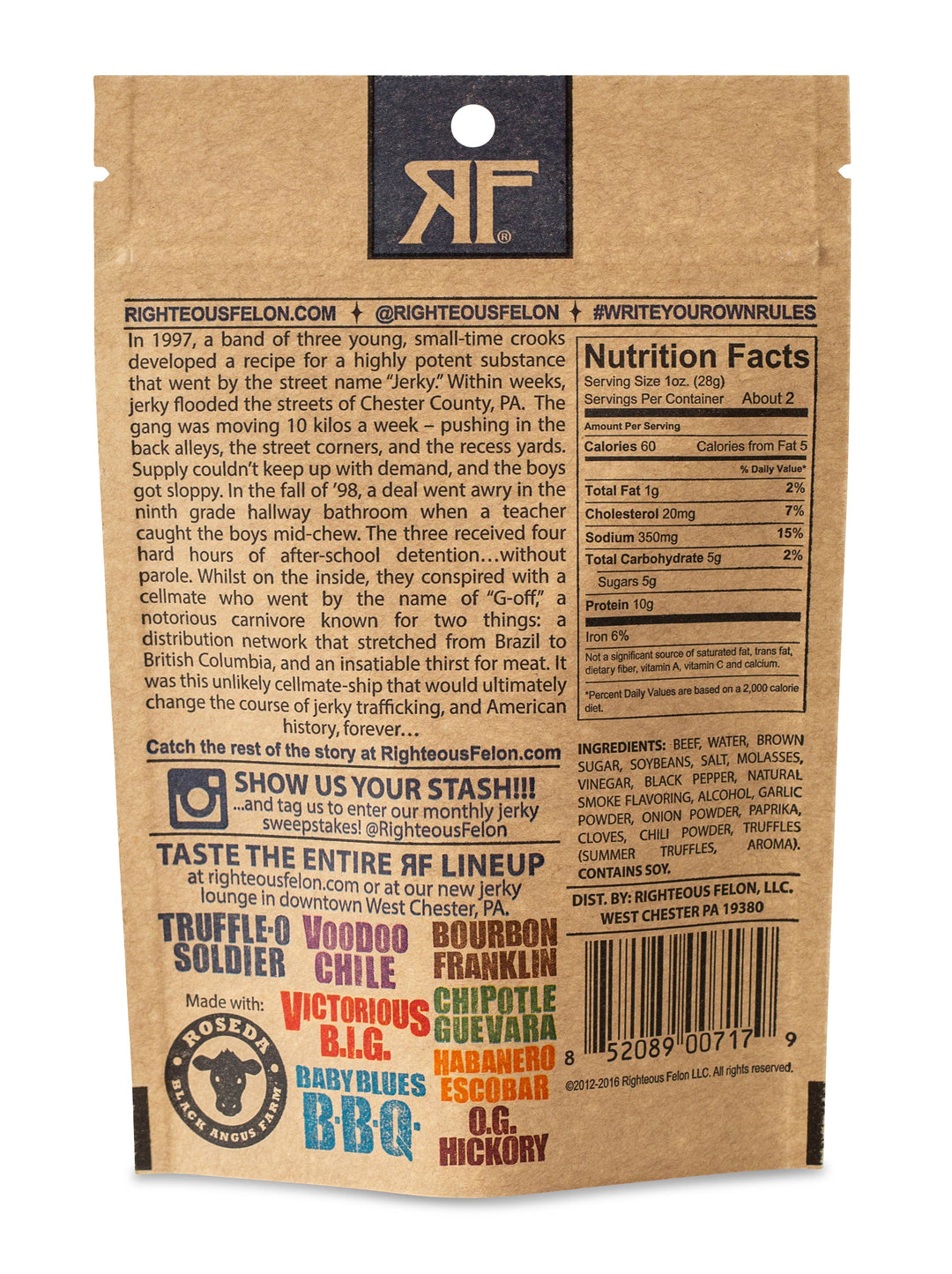 Truffle-O Bill Beef Jerky 2oz