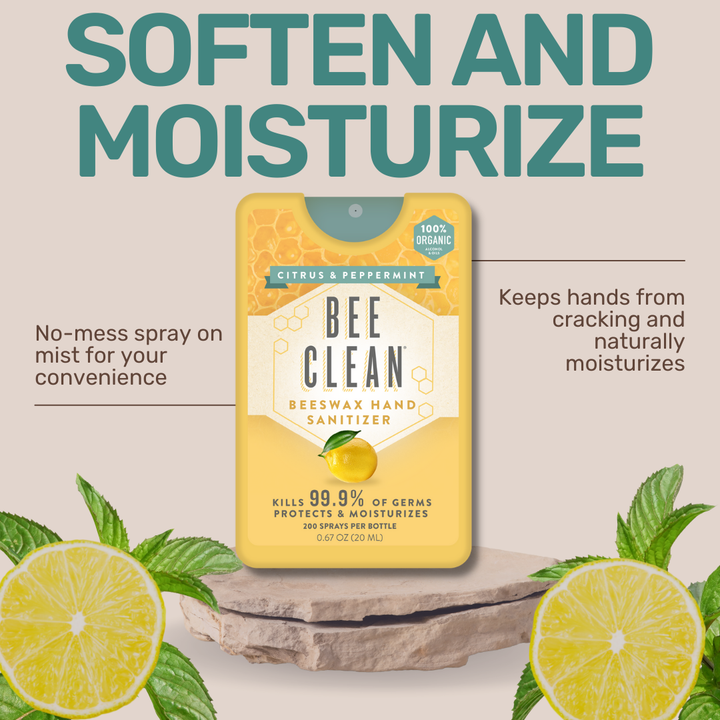 Bee Clean Organic Beeswax Hand Sanitizer - Mini Case