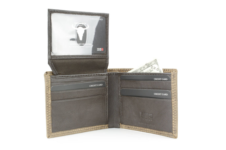 Men’s Bi-Fold Wallet with Deer Antler Emboss ABMWVT 03