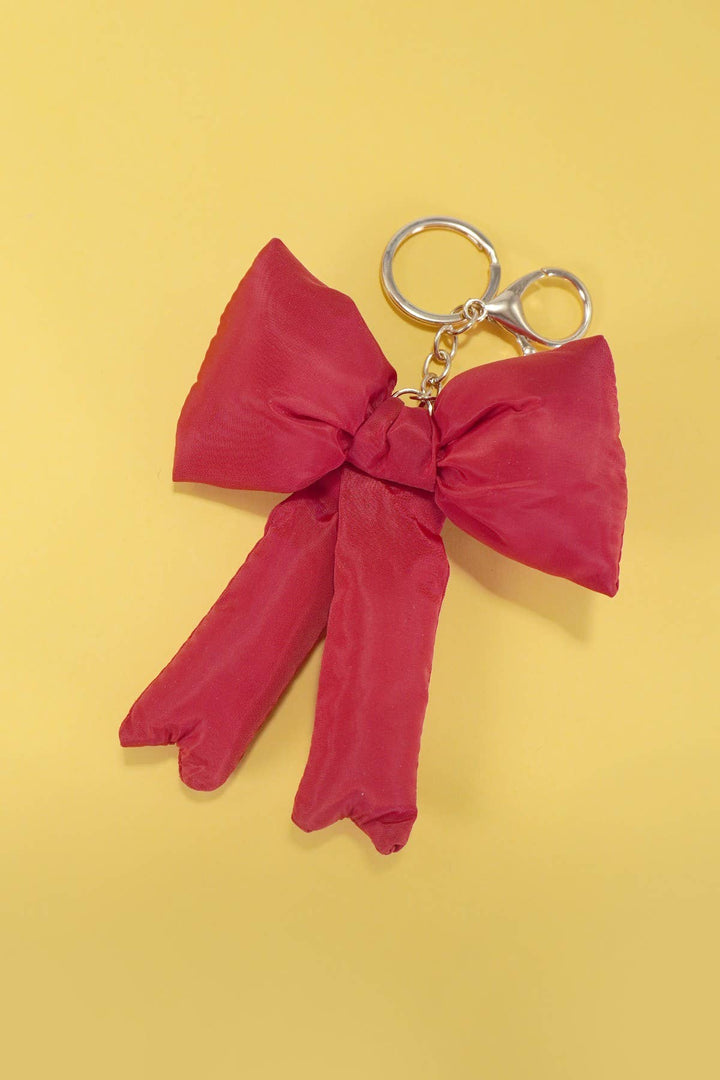 TRENDING PUFFY BOW RIBBON BAG CHARM KEYCHAIN