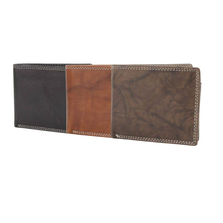 American Bison Oil Pull Up Top Flap Bifold 15729