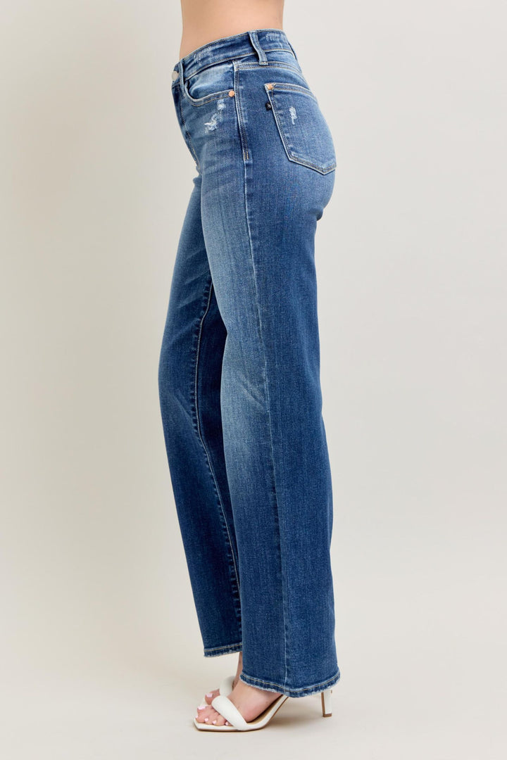 Judy Blue Hi Waist Dark 90's Straight