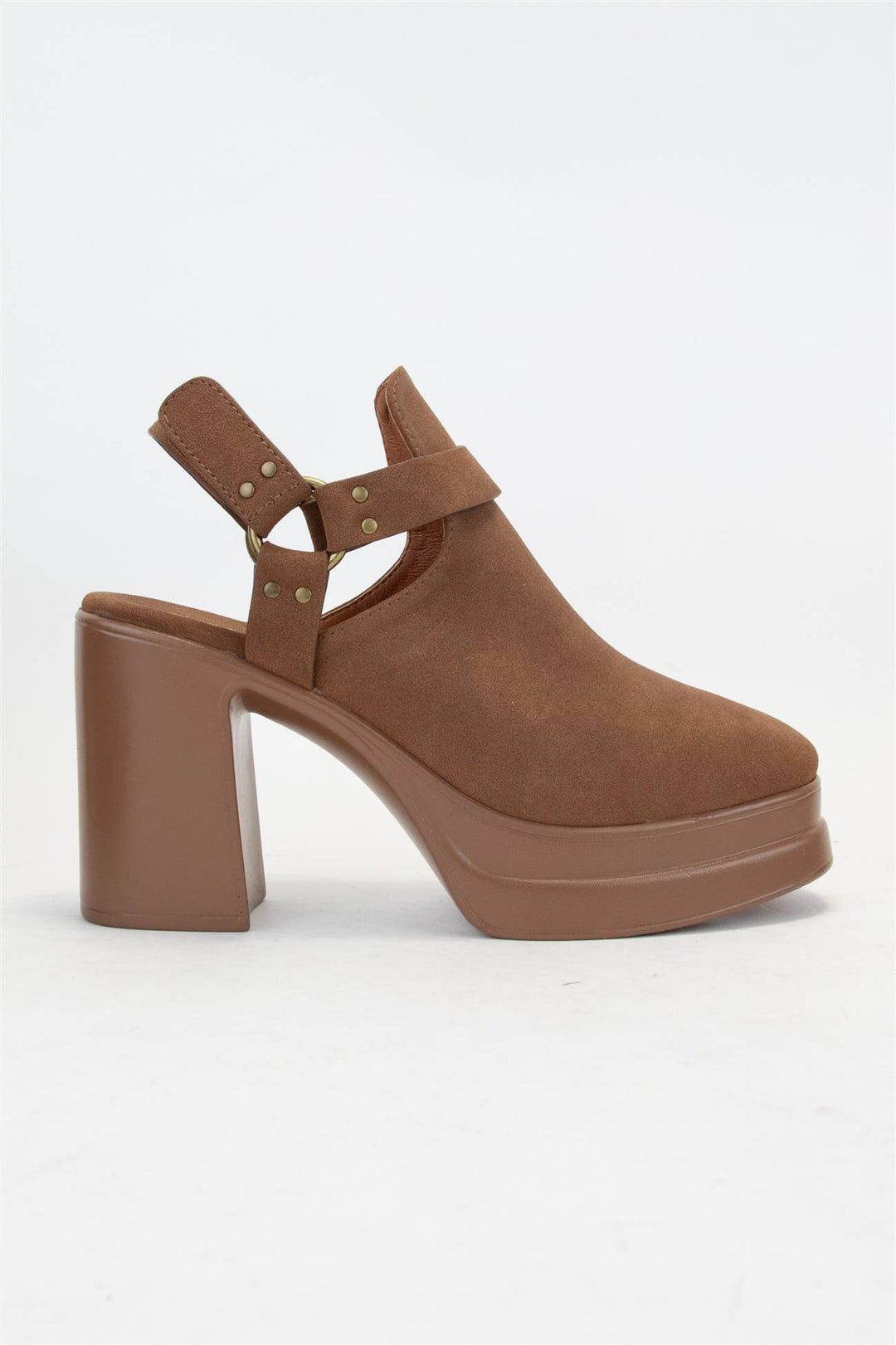 PALAZZO Slingback Cutout Platform Bootie Chunky Block Heel