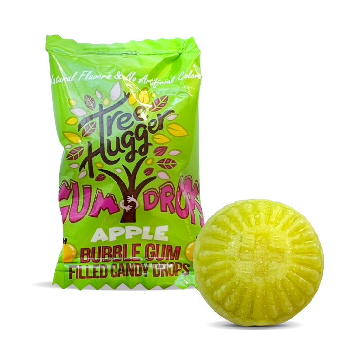 Tree Hugger Bubble Gum Filled Candy Drops 25 CT BAG