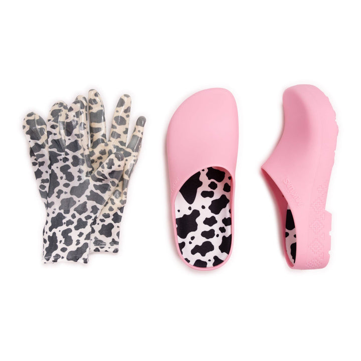 MUK LUKS Women's Spring Garden Clog and Bonus Glove Set