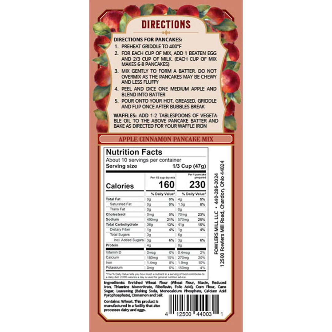 Apple Cinnamon Pancake Mix