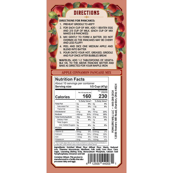 Apple Cinnamon Pancake Mix