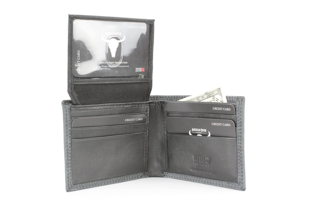 Men’s Bi-Fold Wallet with Deer Antler Emboss ABMWVT 03