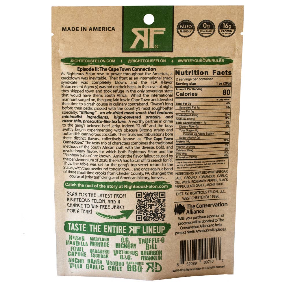 Nelson Mandilla Biltong 2oz