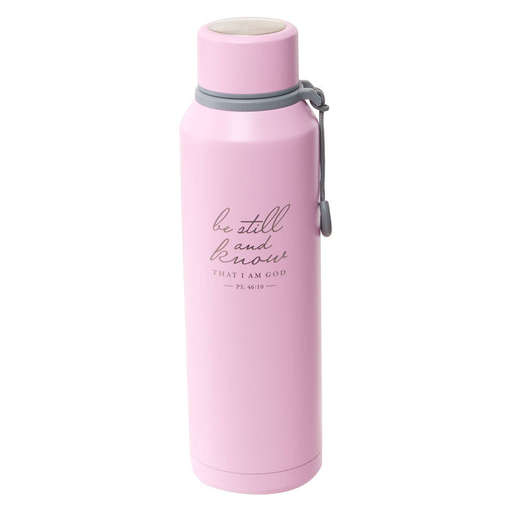 Water Bottle SS Pink Be Still & Know Ps. 46:10