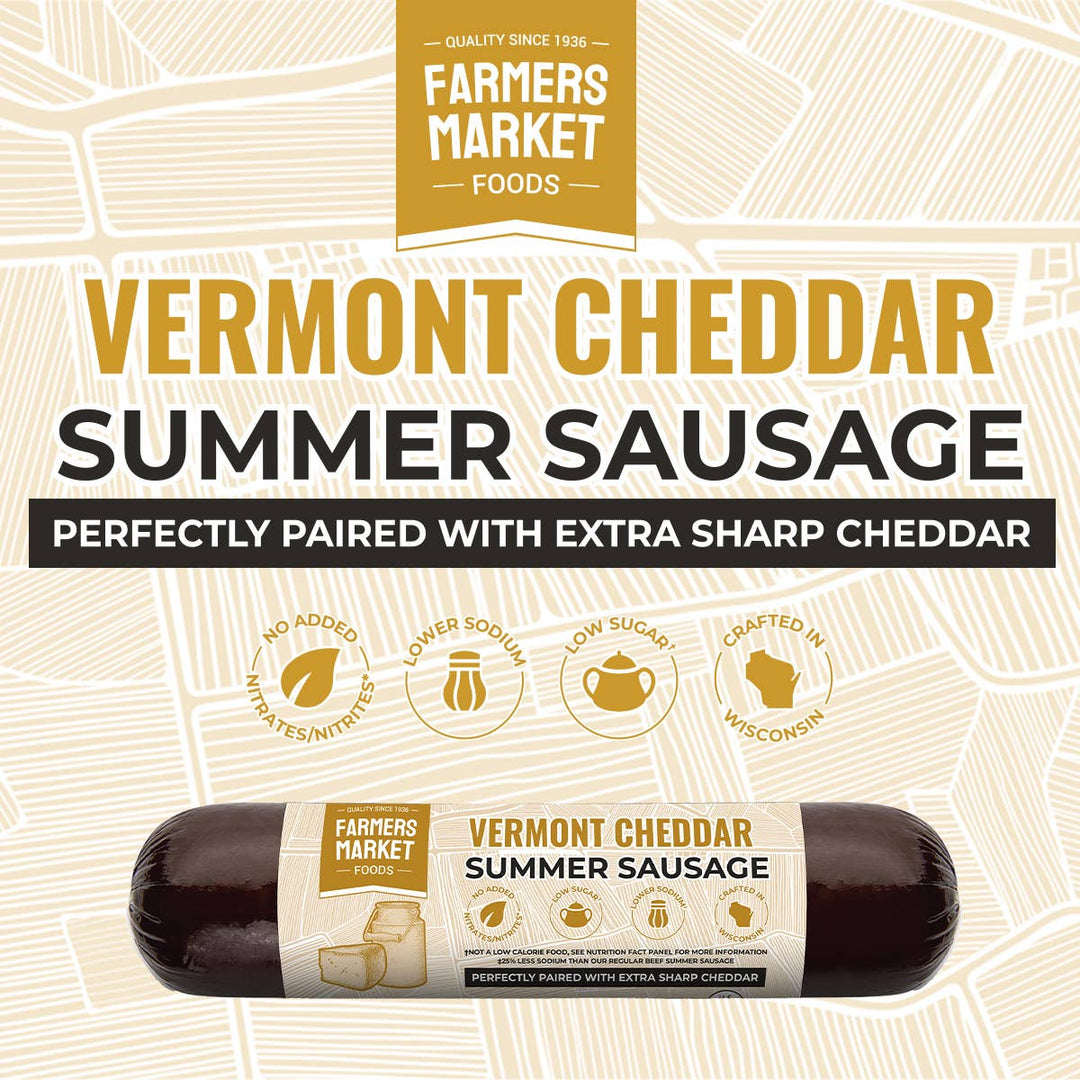 Vermont Cheddar Summer Sausage 5oz