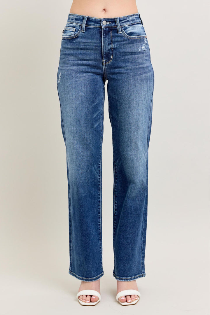 Judy Blue Hi Waist Dark 90's Straight