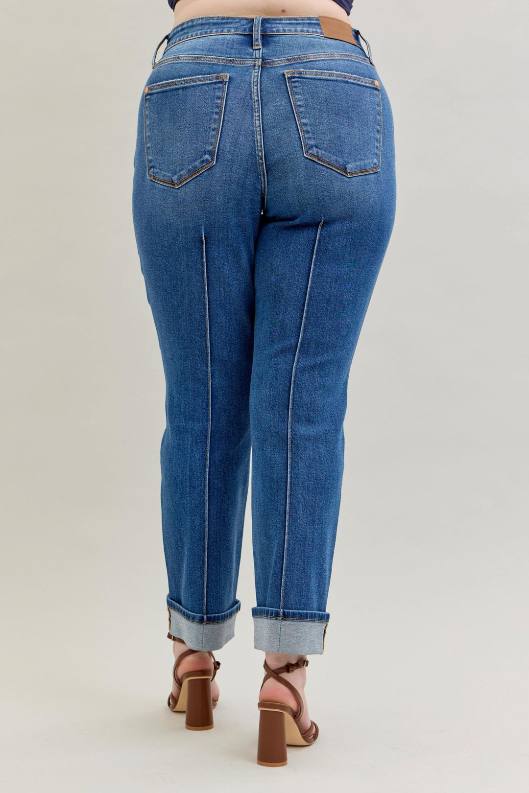 Judy Blue Hi Rise Front Seam Cuffed Straight