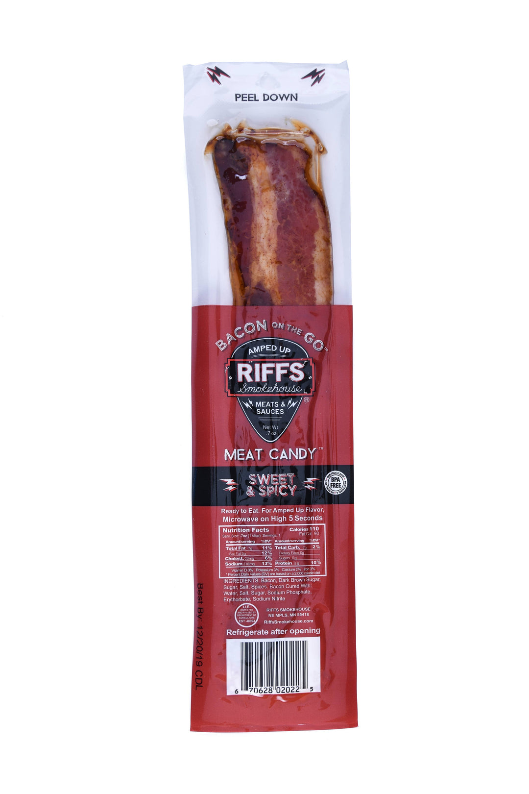 Riffs Bacon on the Go, Sweet & Spicy, .7oz, 12ct Box