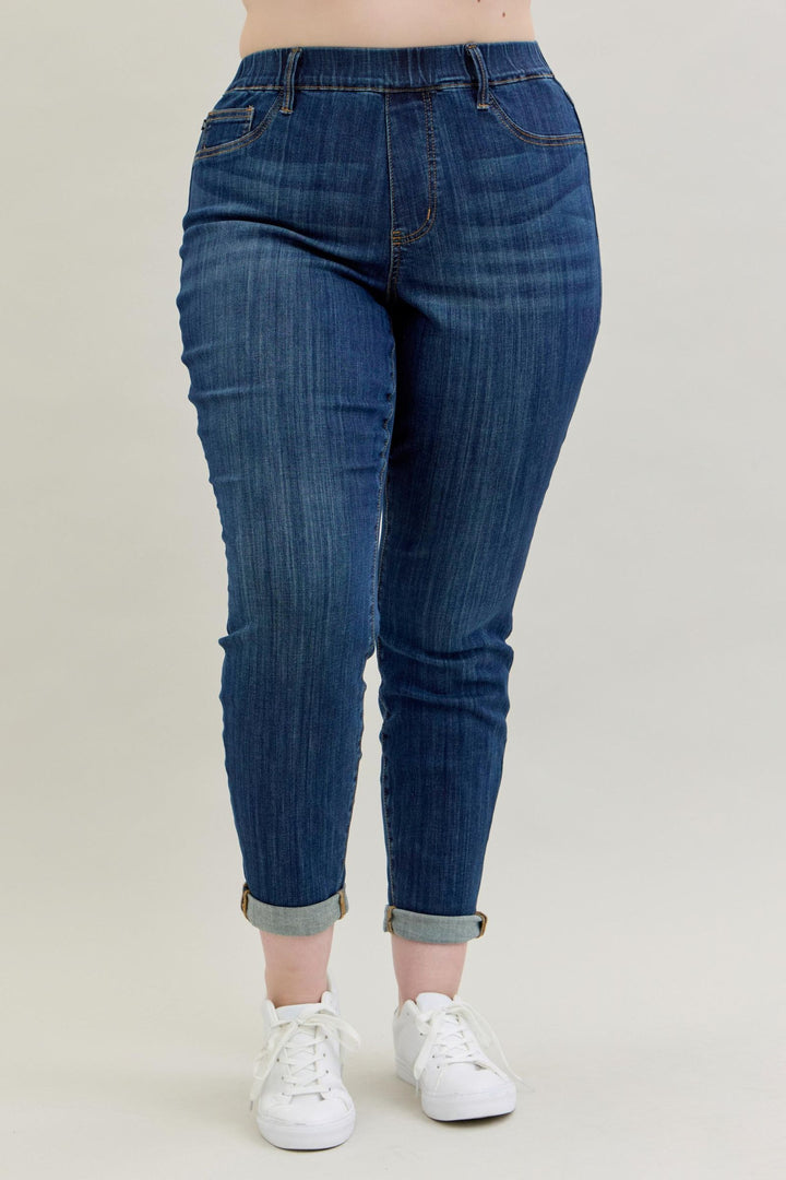 Judy Blue Dark Slim Fit Cuffed Jegging