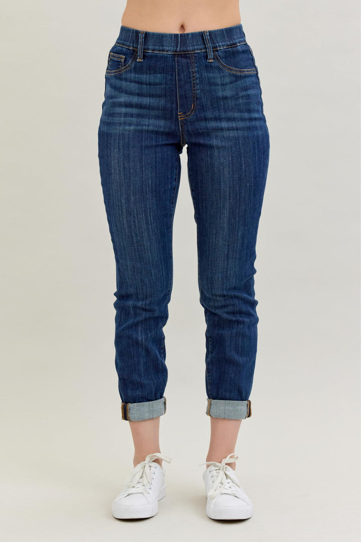 Judy Blue Dark Slim Fit Cuffed Jegging